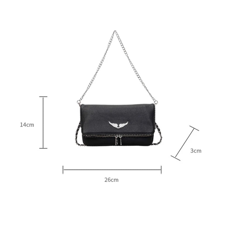 Textured Chain Square Bag – Retro Crossbody Shoulder Bag