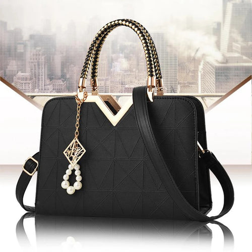 Beaded Top-Handle Shell Bag