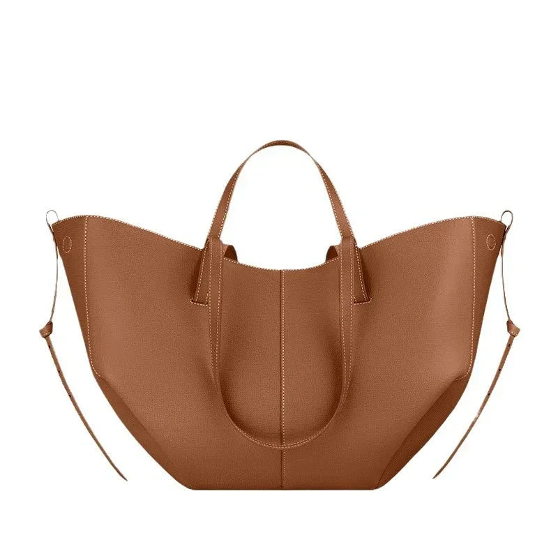 Luxury Cowhide Top-Handle Tote